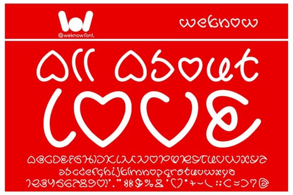 All About Love: The Charming Display Font for Modern Designs