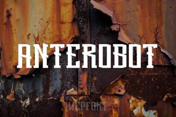 Anterobot: A Bold Industrial Typeface for Modern Design