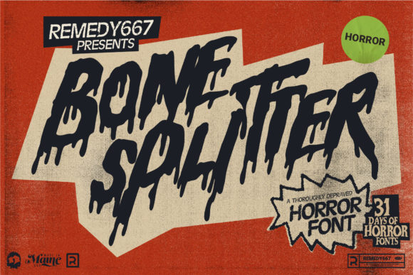 Bone Splitter: The Original Bloody Horror Typeface
