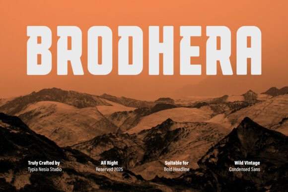 Brodhera: A Bold Condensed Font for Impactful Design