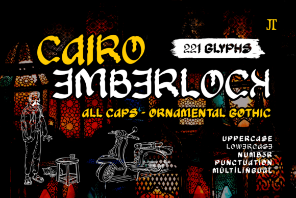 Cairo Emberlock: A Gothic Font with Egyptian Mystique