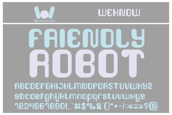 Friendly Robot: A Modern Typeface for Creative Projects