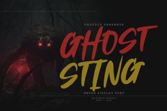 Ghost Sting: The Fierce Brush Display Font for Horror Designs