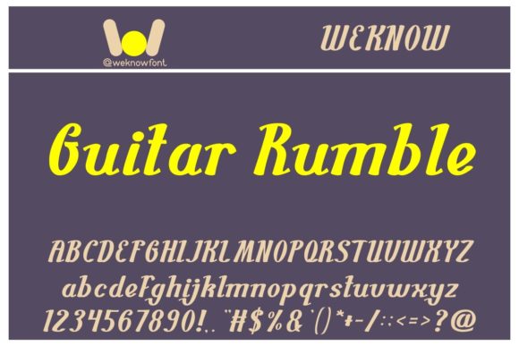 Guitar Rumble: A Bold Display Font for Dynamic Projects