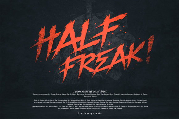 Half Freak: A Hardcore Display Typeface for Bold Designs