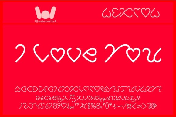 I Love You: A Font That Speaks Romance