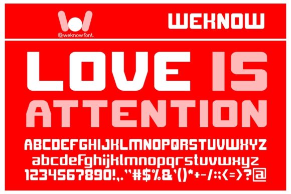 Love is Attention: A Cool and Thick Lettered Display Font