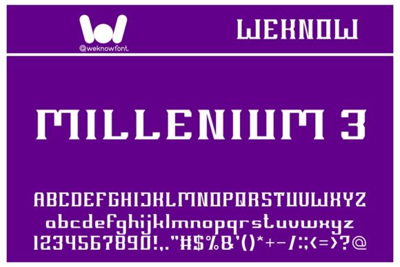 Millenium 3: A Stylish Display Typeface for Modern Design