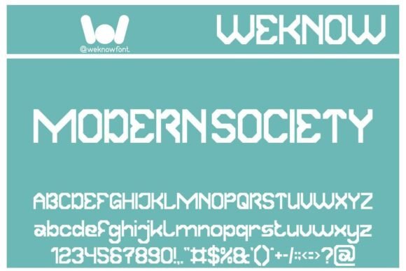 Modern Society: A Typeface for Tomorrow's Designs