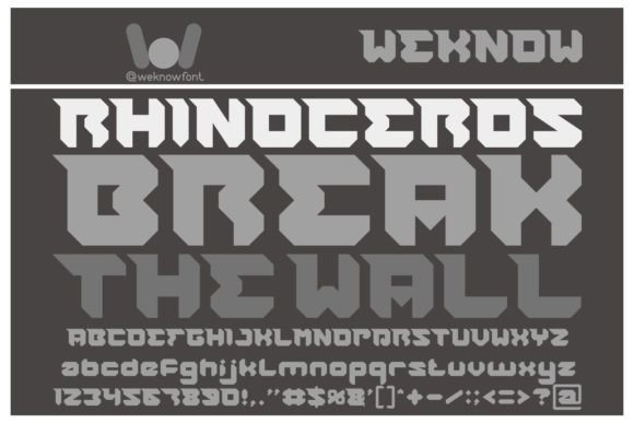 Rhinoceros Break the Wall: Bold Sci-Fi Typography