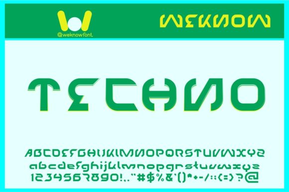 Techno: A Modern Display Font for Bold Designs
