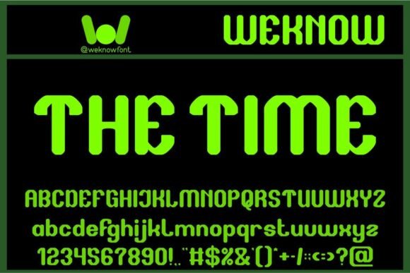 The Time: A Futuristic Display Font for Modern Design