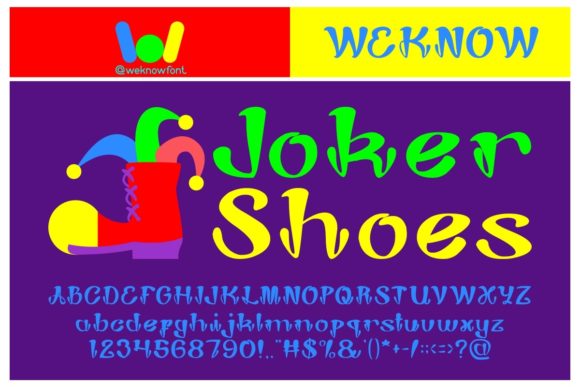 Unleash Playful Creativity with Joker Shoes Display Font
