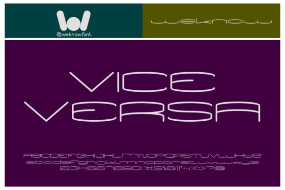 Vice Versa: A Sleek Display Font for Modern Design