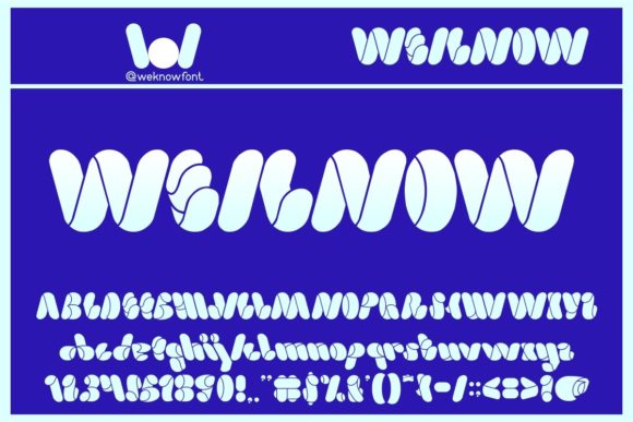 Weknow: A Modern Geometric Display Font for Creative Design