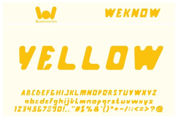 Yellow: A Bold Display Font for Creative Projects